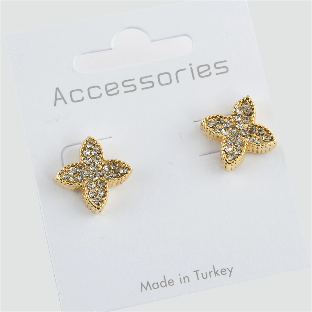 

Flower shaped Trend luxury stone earrings