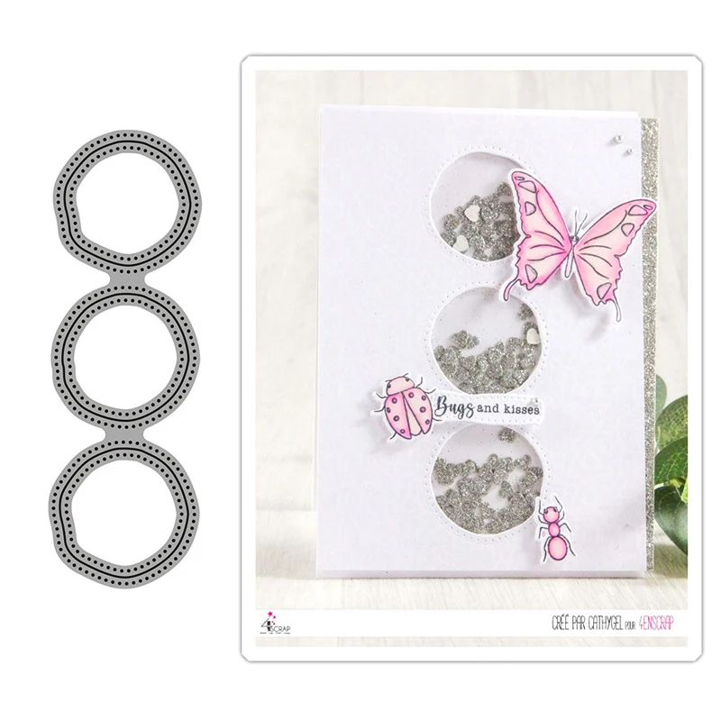 

2023 New Round Hollow Frame Metal Cutting Dies for Scrapbooking Handmade Tools Mold Cut Stencil DIY Card Make Mould Model Craf