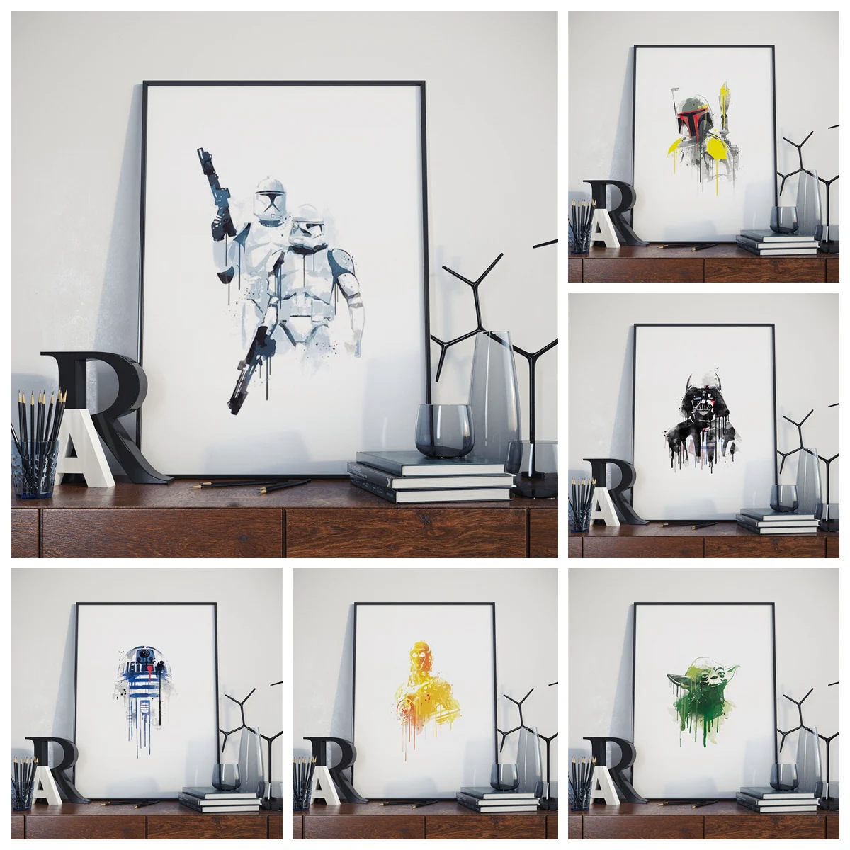 

Постер из фильма «Звездные войны 8» Disney, Настенная картина «Последние джедаи», декоративное украшение для детской комнаты, Настенная Наклей...