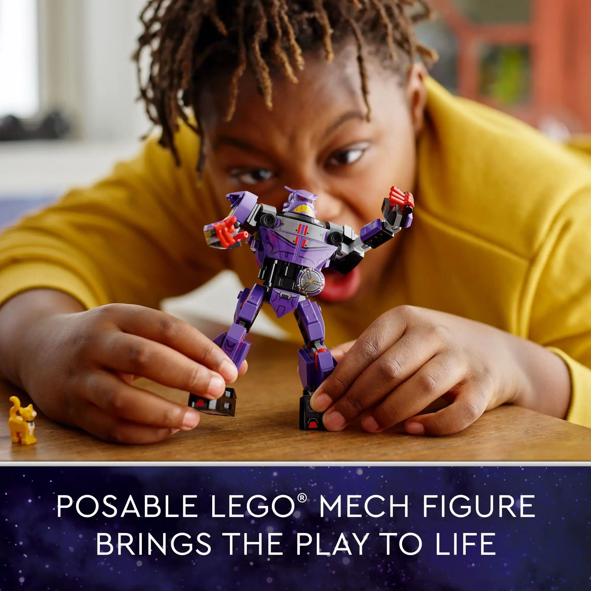 Фото LEGO Disney и Pixar's Lightyear Zurg Battle 76831 Строительная игрушка-робот с минифигуркой Mech Buzz с лазером, реактивный рюкзак, 261 шт. №3