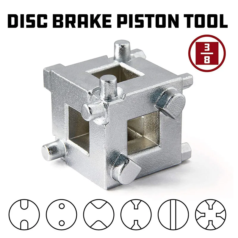 

1pc Car Rear Disc Brake Caliper Piston Rewind/Wind Back Cube Tool 3/8" Square Drive Auto Repair Tool Accessories
