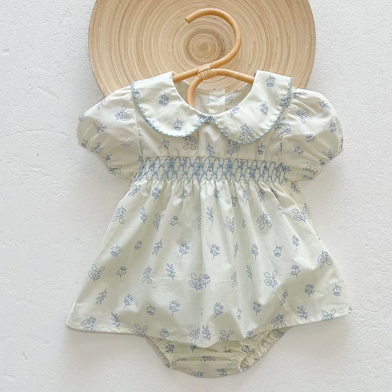 

Infant Baby Girls Clothing Set Short Sleeved Cotton Printed Shirt+PP Shorts Summer Toddler Baby Girl Clothes Suit