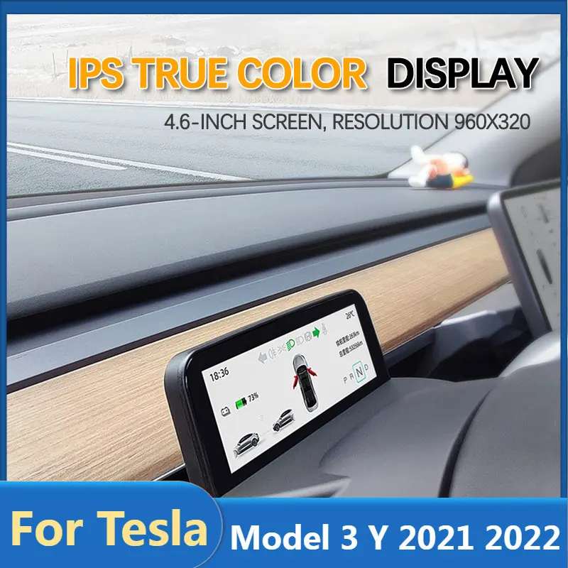 

New HD LCD Meter IPS Smart Head-up Display For Tesla Model 3 Model Y Dedicated Speedometer For TESLA Car M3 ModelY Accessiores