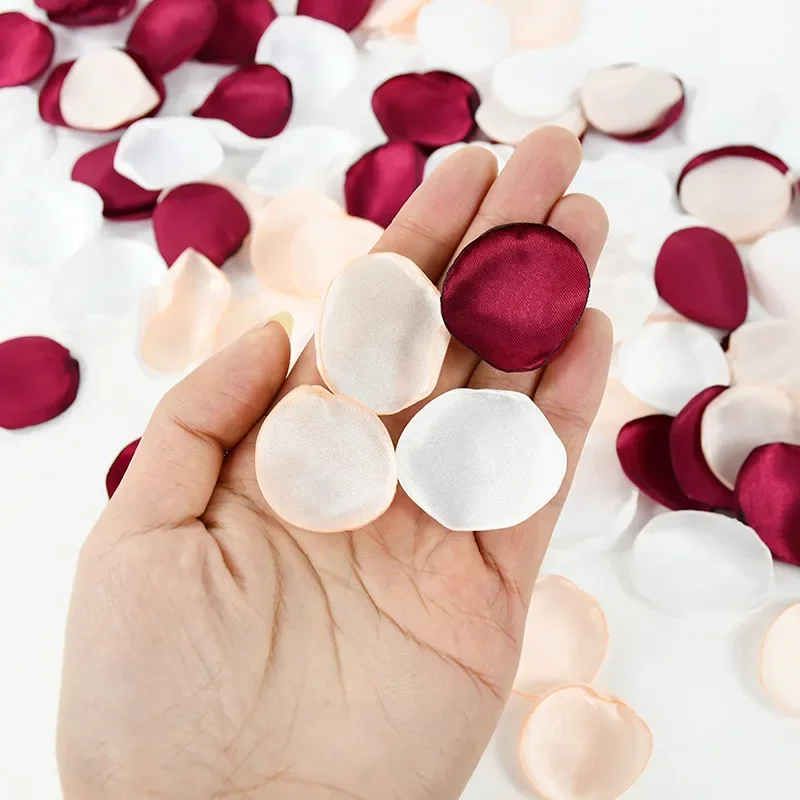 100 шт. атласные Лепестки розы для свадебной вечеринки