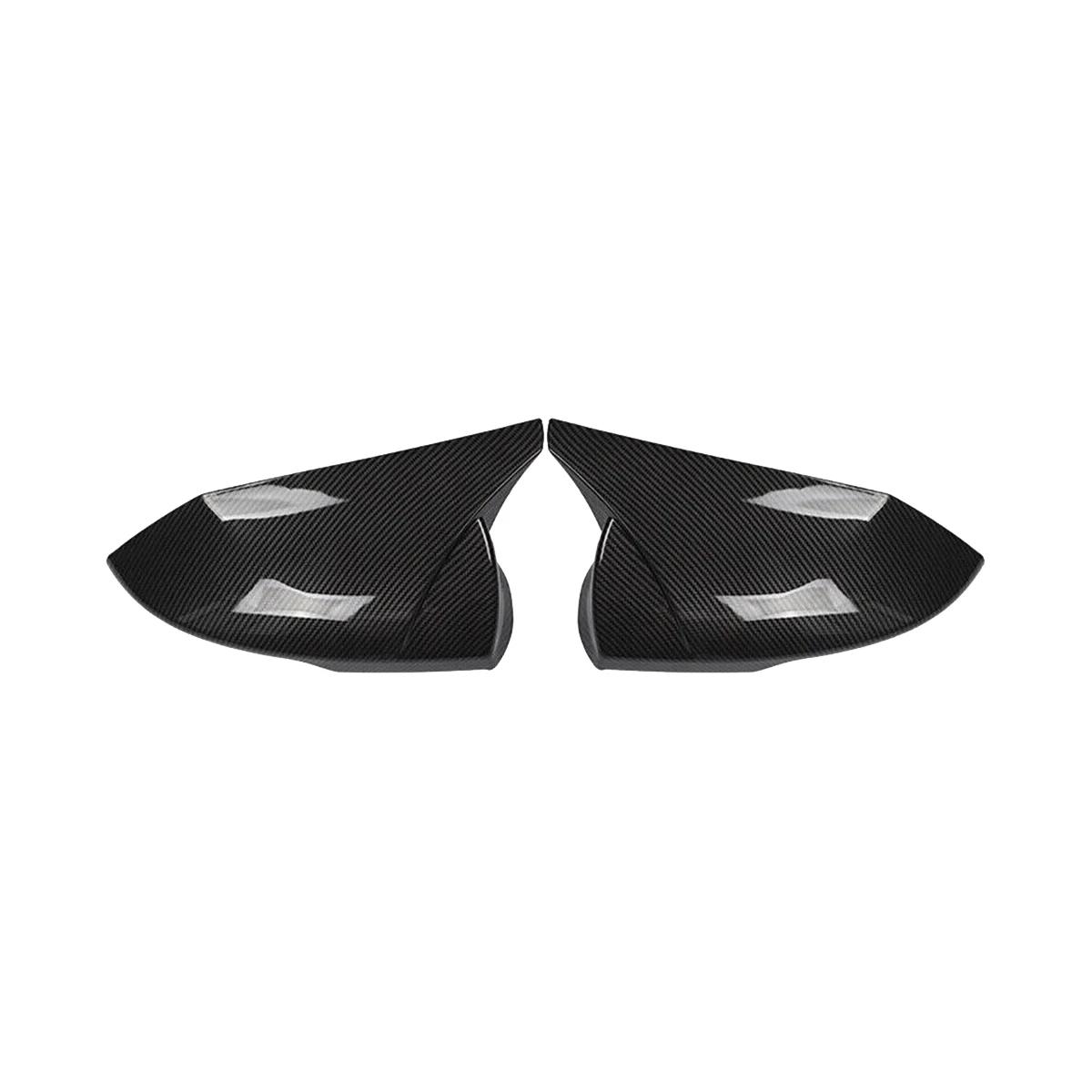 

Carbon Fiber Look Horn Side Door Rearview Mirror Cover Trim Shells Cap for Hyundai Elantra 2021 2022