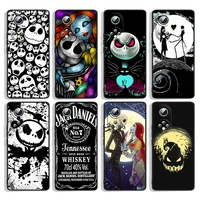 nightmare christmas jack for huawei honor 60 se 50 30i 20 10i 10x 10 9x 9c 9a 8a x8 lite pro black silicone phone case capa