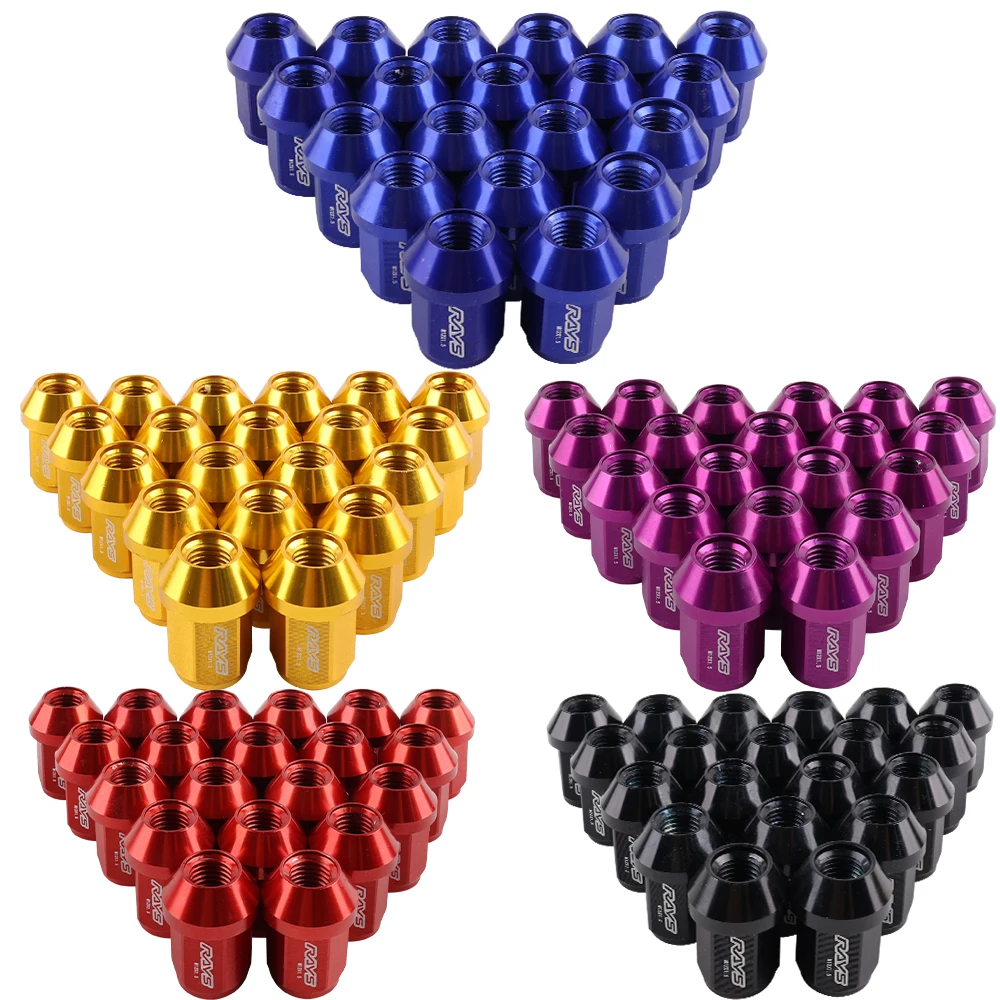 

Колесные гайки случайного цвета, шестисторонний алюминиевый центральный винт ступицы M12 * 1,5 для Honda Toyota 7075-T6 Mitsubishi Racing Performance