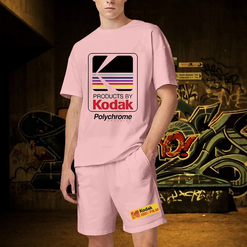 2023 Luxury Brand T Shirts Suits Men Sport Korean Style High Quality Outfit Sportwear Oversized Cotton 2 Piece Tops Shorts Sets