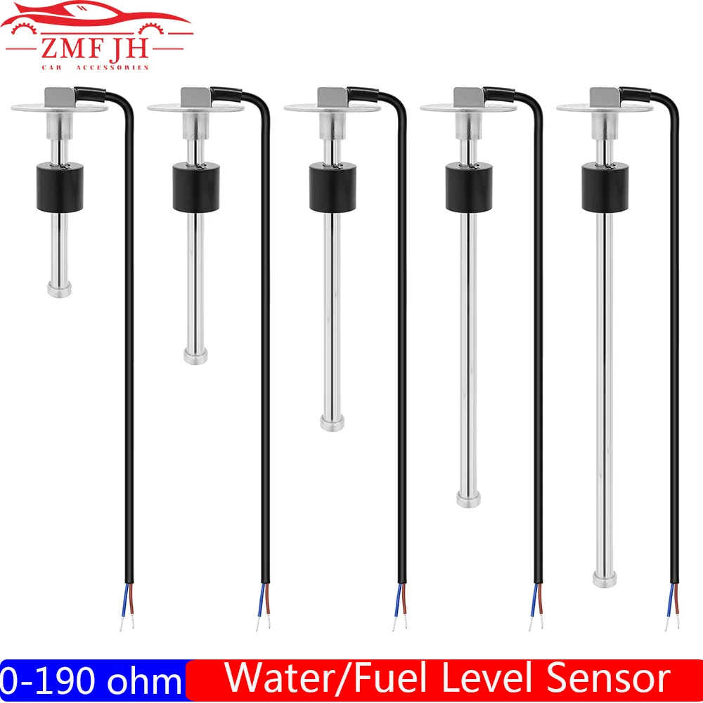 

0-190Ohm Oil Tank Level Indicator Meter Sensor Water Fuel Level Sensor Stainless Steel Fuel Sending Unit 150-600mm for Boat