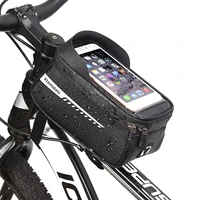 rainproof bike bag bicycle front cell phone bag 6 5 inch phone bag case waterproof touchscreen bag mtb cycling accessories