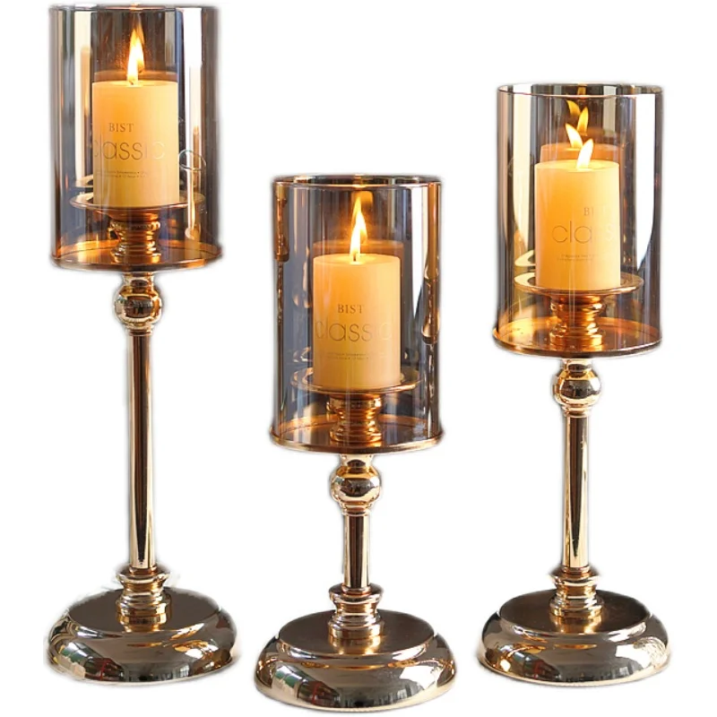 

Wholesale High Grade Lanterns and Candle Jars Cylinder Glass Home Decor Arrangement Wedding Candle Holders