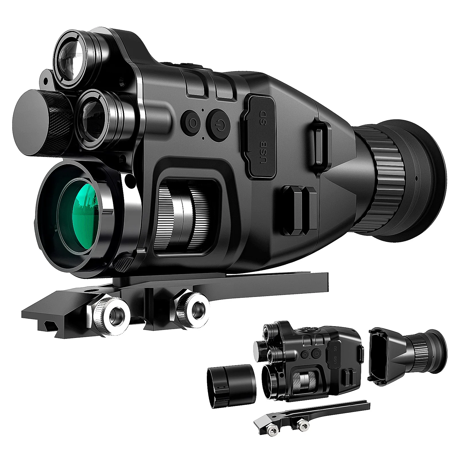 

2023 New Night Vision Monocular Digital Scope Dual Infrared Light Crosshair Cy789 Day&night HD1080Night Hunting Scope