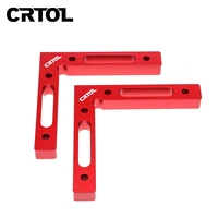 crtol 2 set positioning woodworking fixture aluminium alloy 90 degree precise clamping square right angle clamps corner ruler
