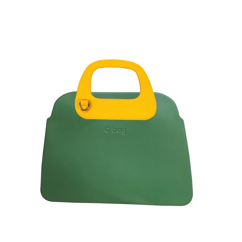 tanqu Colorful Oblong Faux PU Leather Handle with silver Metal D buckle for Obag'50 Bag  Handle for O Bag O50' handbag Accessory