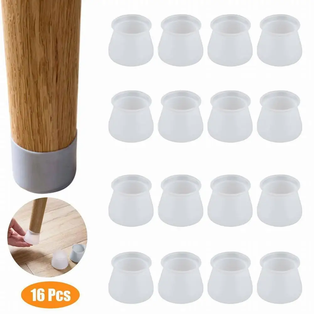 

For Furniture Feet Chair Leg Cap Chair Foot Cover Home Kitchen White Protect The Floor Silicone Gel Wear-resistant