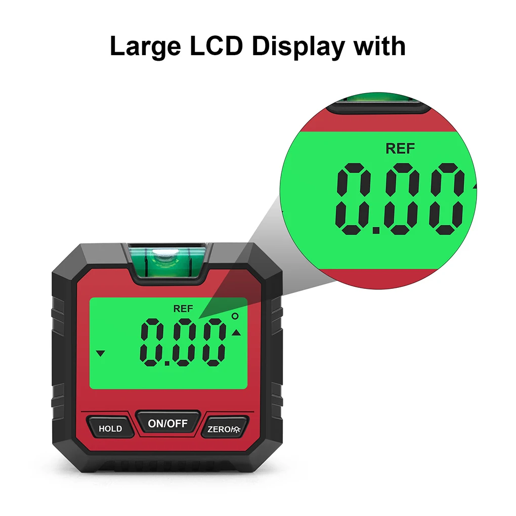 

Level Box Protractor LCD 490 Levels Gauge Electronic Angle Protractors