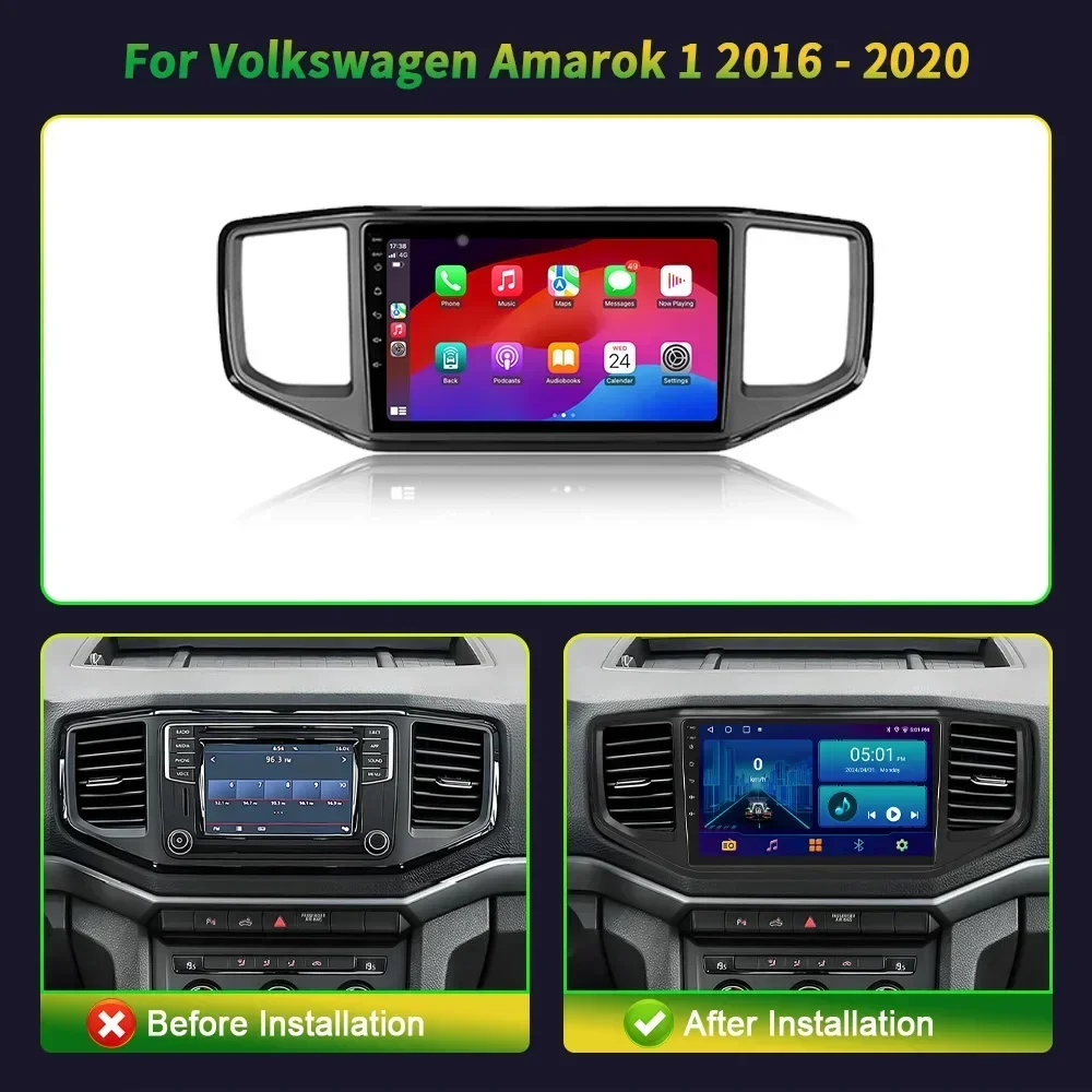 Android 13.0 для Volkswagen Amarok 1 2016-2020 автомобильный радиоприемник мультимедийный плеер 4G