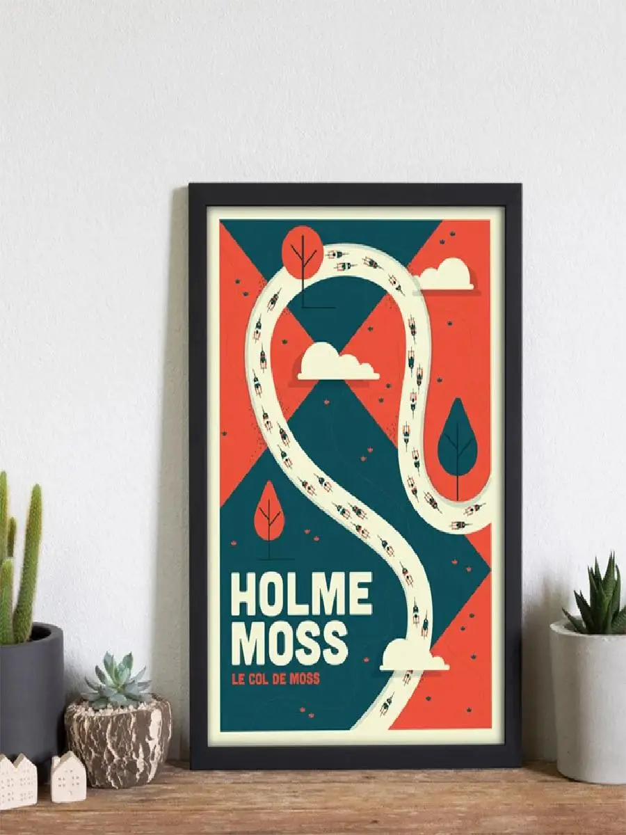 Рисунок на стену для гостиной с изображением велосипедного холма Мохового