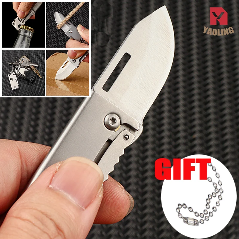 Уличный мини нож из нержавеющей стали портативный Клинок для выживания в