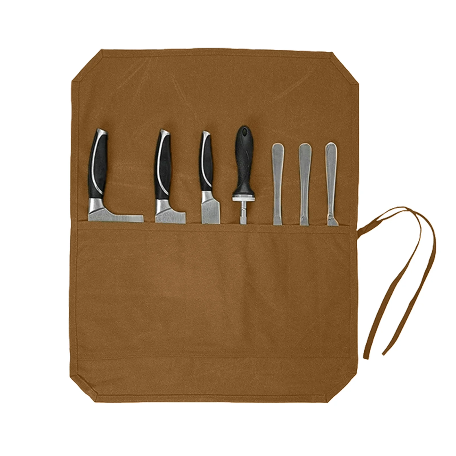 

Держатель для ножей, рулон для ножей, рулон для поваров, шеф-ножей, рулон для ножей, портативные резаки с искусственной кожей, с 7 слотами