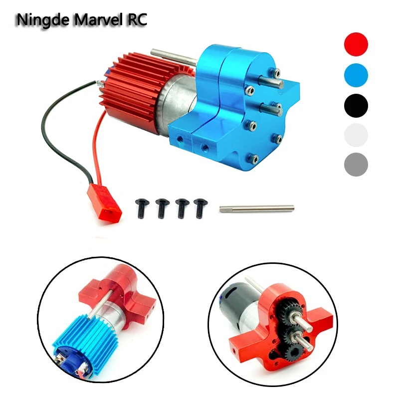 

1Pcs Metal Gearbox 370 Motor Gear Box for MN 1:12 D90 D91/WPL B14 B24 C14 C24 1:16 RC Car Universal Upgrade Spare Parts