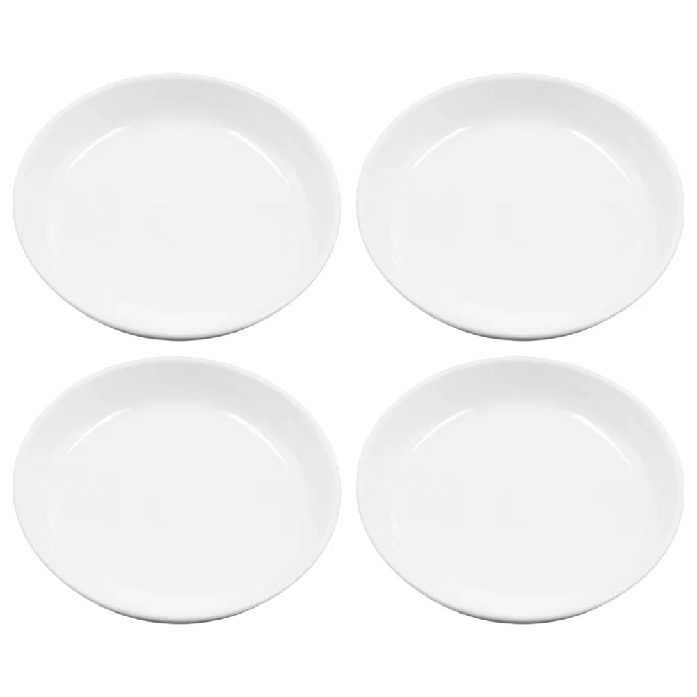 

4pcs Ink Dishes Plastic Ink Dish Imitation Porcelain Ink Plates Ink Brush Tray