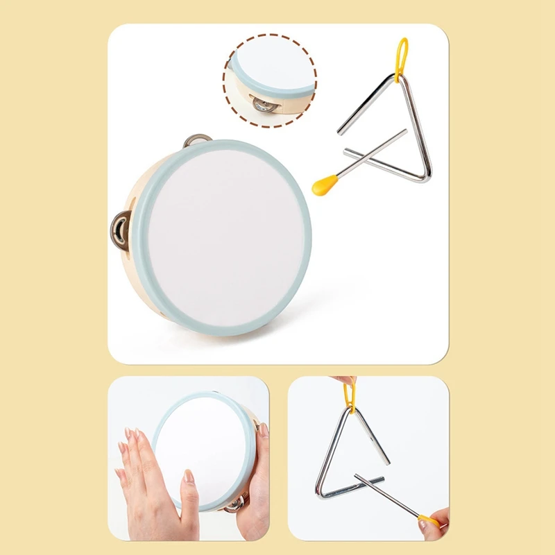 Музыкальные инструменты деревянные игрушки для малышей 1-3 набор перкуссионных