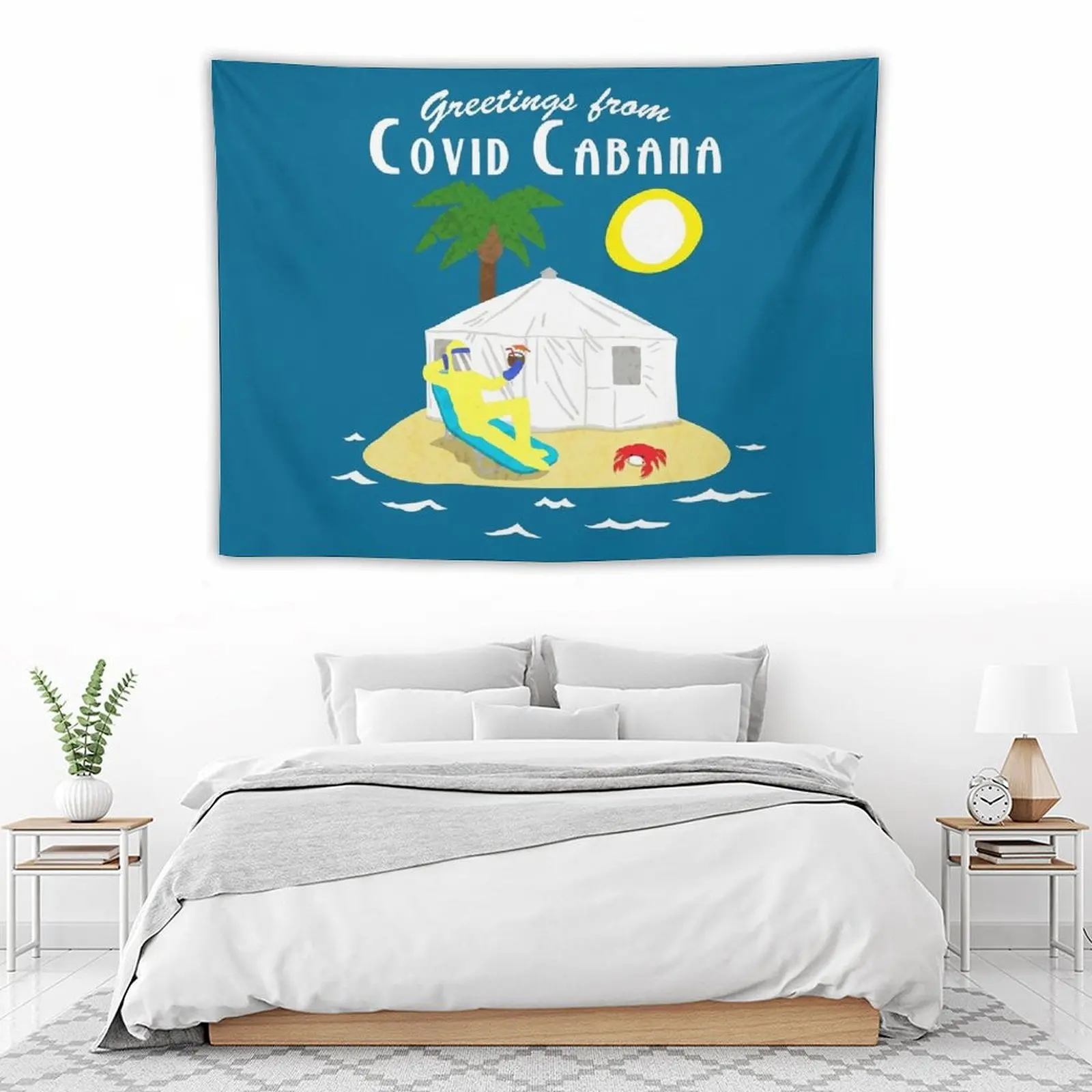 Гобелен Covid Cabana украшение комнаты эстетический гобелен