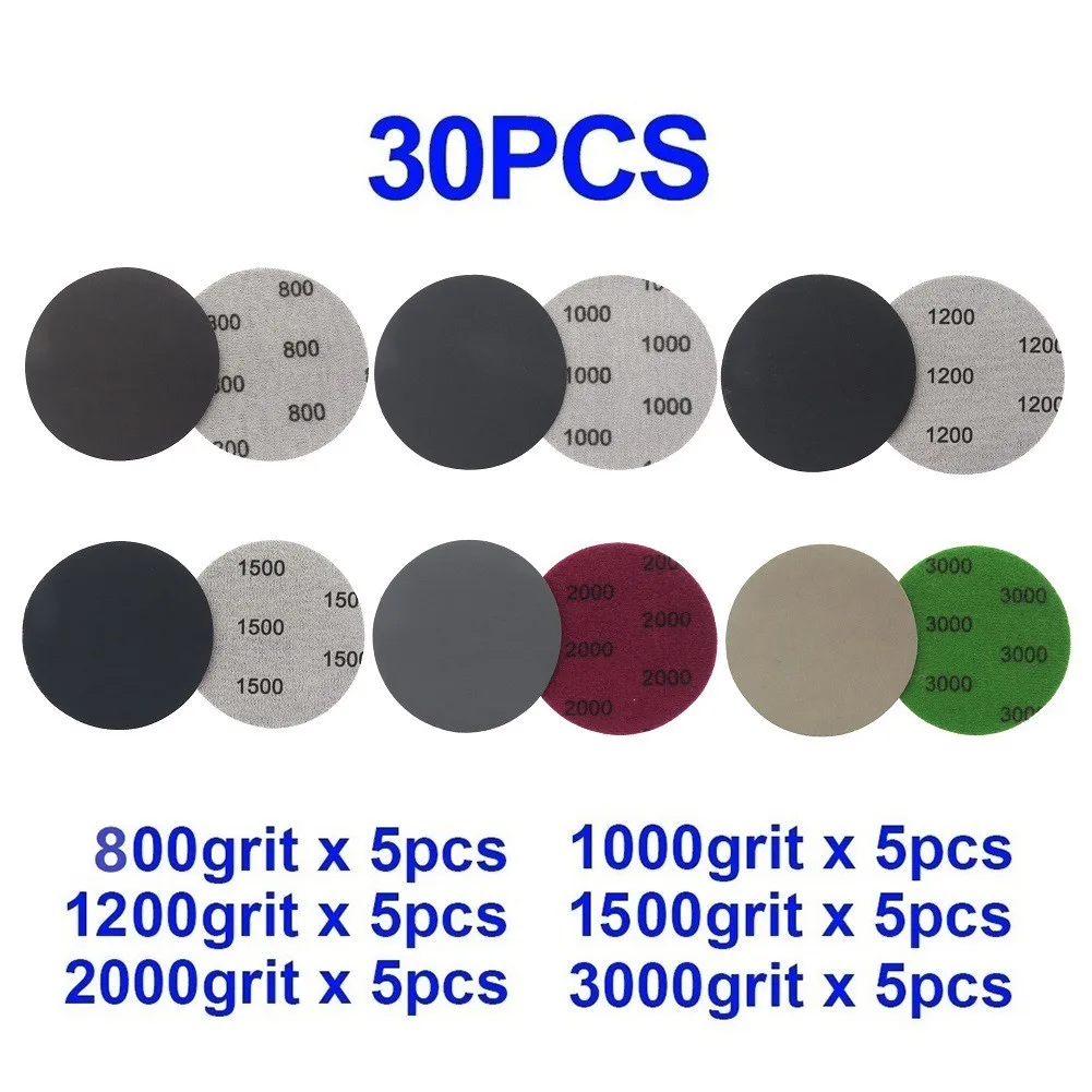 

Furniture Sandpaper Hook&loop Kit Drywall Finishing Polishing Sanding 3 Inch 800 1000 1200 1500 2000 3000 Grit