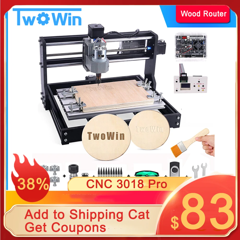 CNC 3018 Pro Laser Engraver Wood Router GRBL ER11 DIY Mini Engraving Machine for PCB PVC with Offline Controller