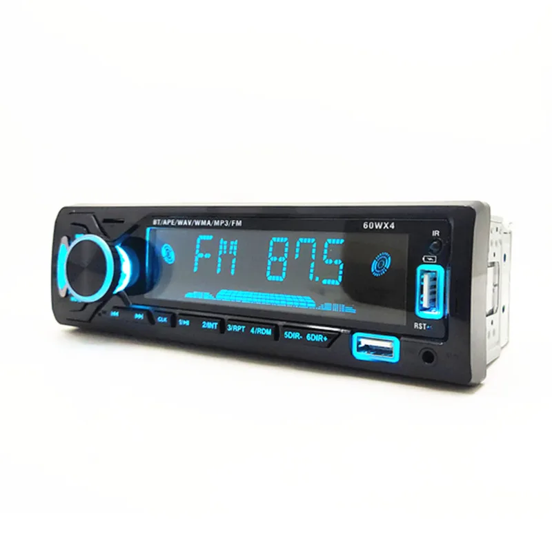 Автомагнитола 12 В стерео MP3-плеер с поддержкой Bluetooth 60Wx4 AUX/USB/TF-карт цветным светом