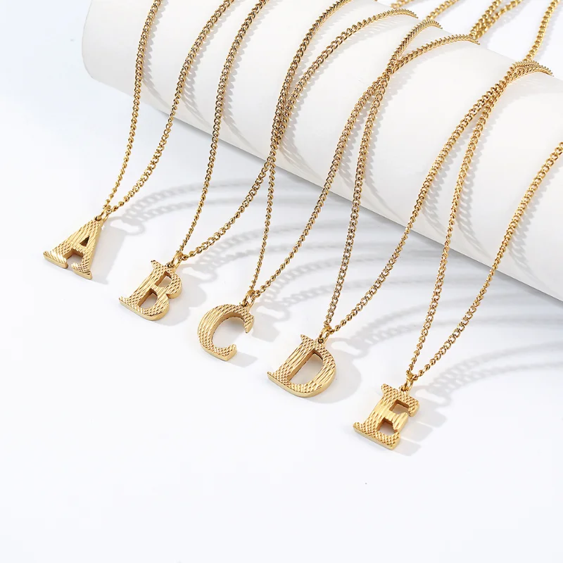 

Necklaces for Women Luxury English Letters Stainless Steel Female Niche Couple Pendant Collarbone Chainr Jewelry Free Shipping