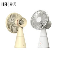 3life desktop shaking head fan usb charging mini fan with sunset light small desk fan for office home