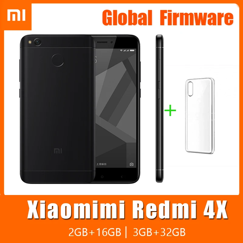 Smartphone Xiaomi Redmi 4X Cell Phone 3 32GB Googleplay 4000mAh inch5.0HD Screen Snapdragon 435 13.0MPRearCamera