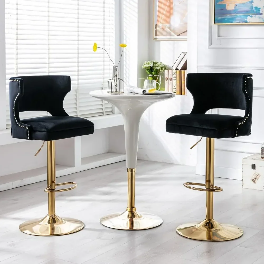 Набор поворотных барных стульев из 4 шт. табуреты с регулируемой высотой