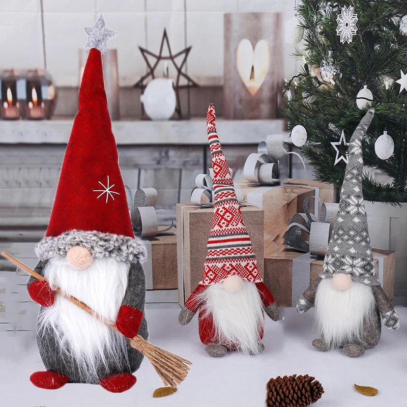 

Gnome Dolls Christmas Decoration Faceless Santa Claus Dwarf Plush Merry Cristmas Ornament Xmas Navidad Natal New Year 2023 Gifts