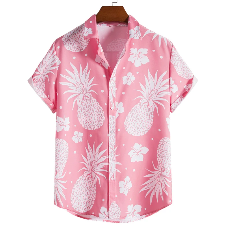 Men's Hawaiian Shirts Casual Sportshirt Blue Sky White Clouds Simple Printed Clothing Male Ladies Travel Party Oversized Clothes