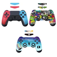 new style skin sticker case for sony playstation 4 ps4 gameing joystick accesorios controllers stickers with lights stickers