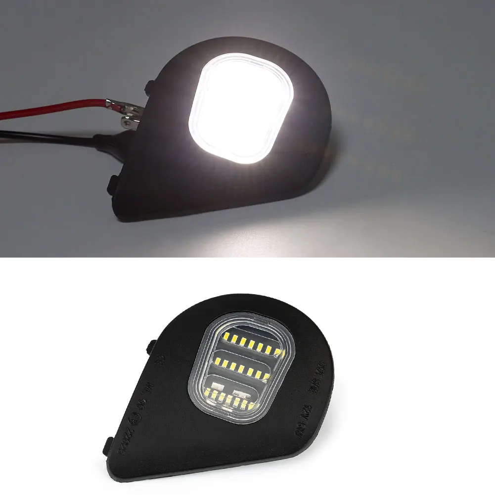 2Pcs White LED Side Mirror Lights Under Puddle Lamp For 2010-2019 Dodge Ram 1500 2500 3500 4500 5500 Car Parts Accessories
