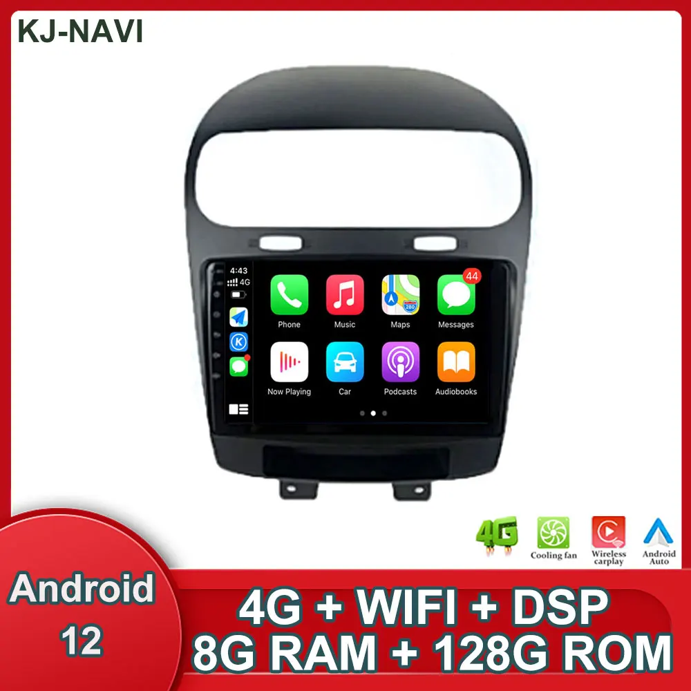 

DSP IPS Android 12 Car Radio Multimedia Stereo Player WiFi GPS Navigation NO DVD For Jeep Dodge Journey Fiat Freemont 2012-2020