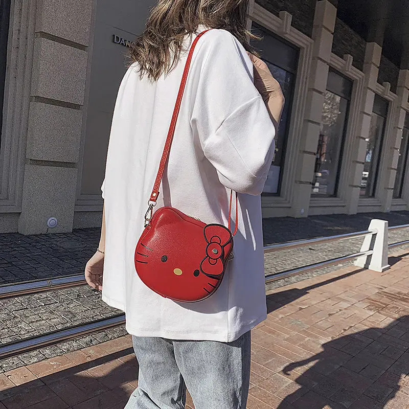 Sanrio Hello Kitty Bag Children's Small Bags Cute Cartoon Shoulder Bag Crossbody Mini Small round Bag
