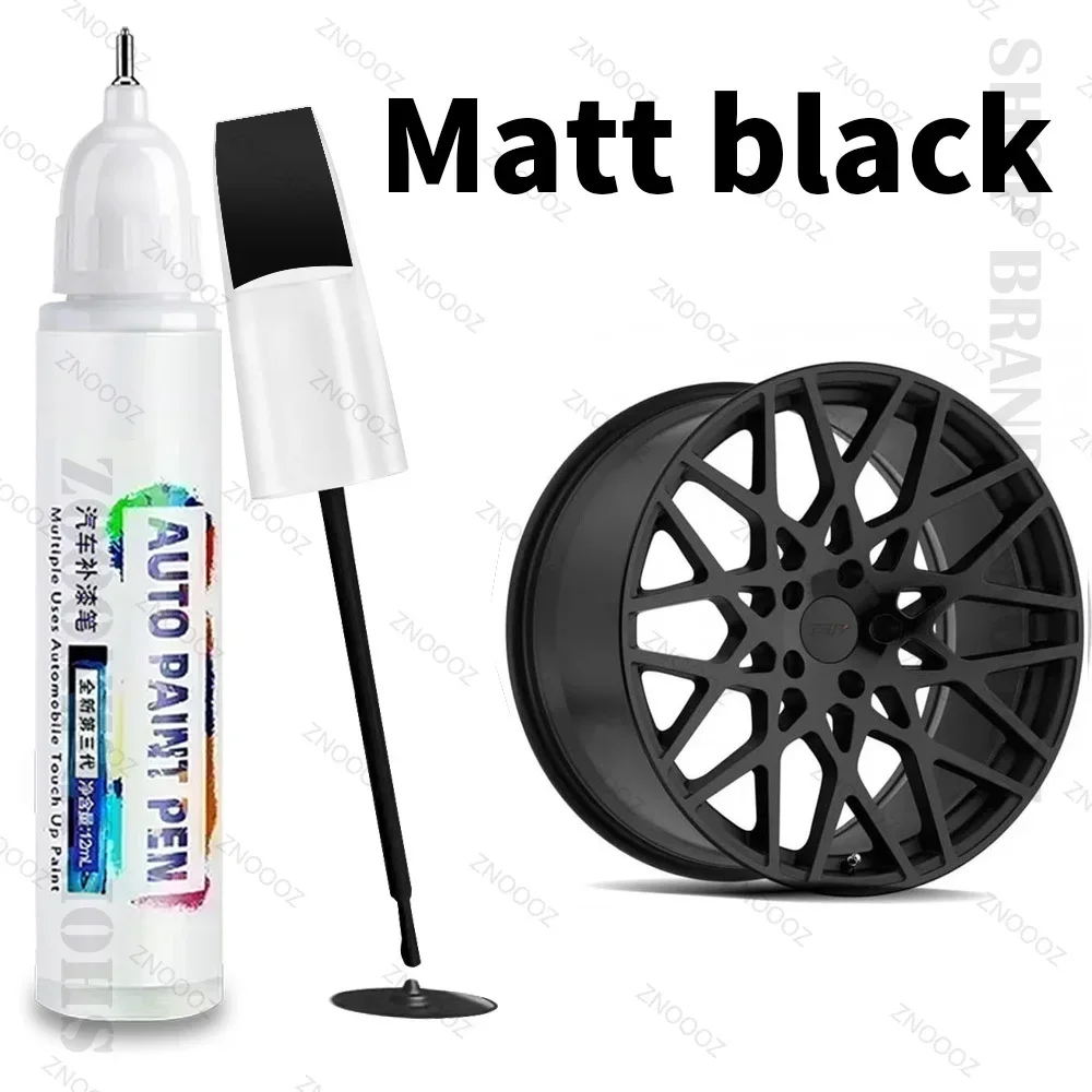 Автомобильное колесо, ручка для ретуши, ручка для ремонта краски, блестящая черная, матовая, черная, серебристая, серая, аксессуары для ухода за автомобильной краской