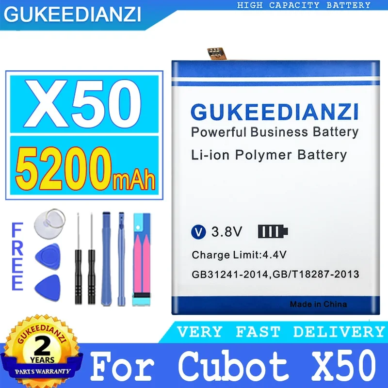 Запасные аккумуляторы для смартфона Cubot X50 5200 мАч
