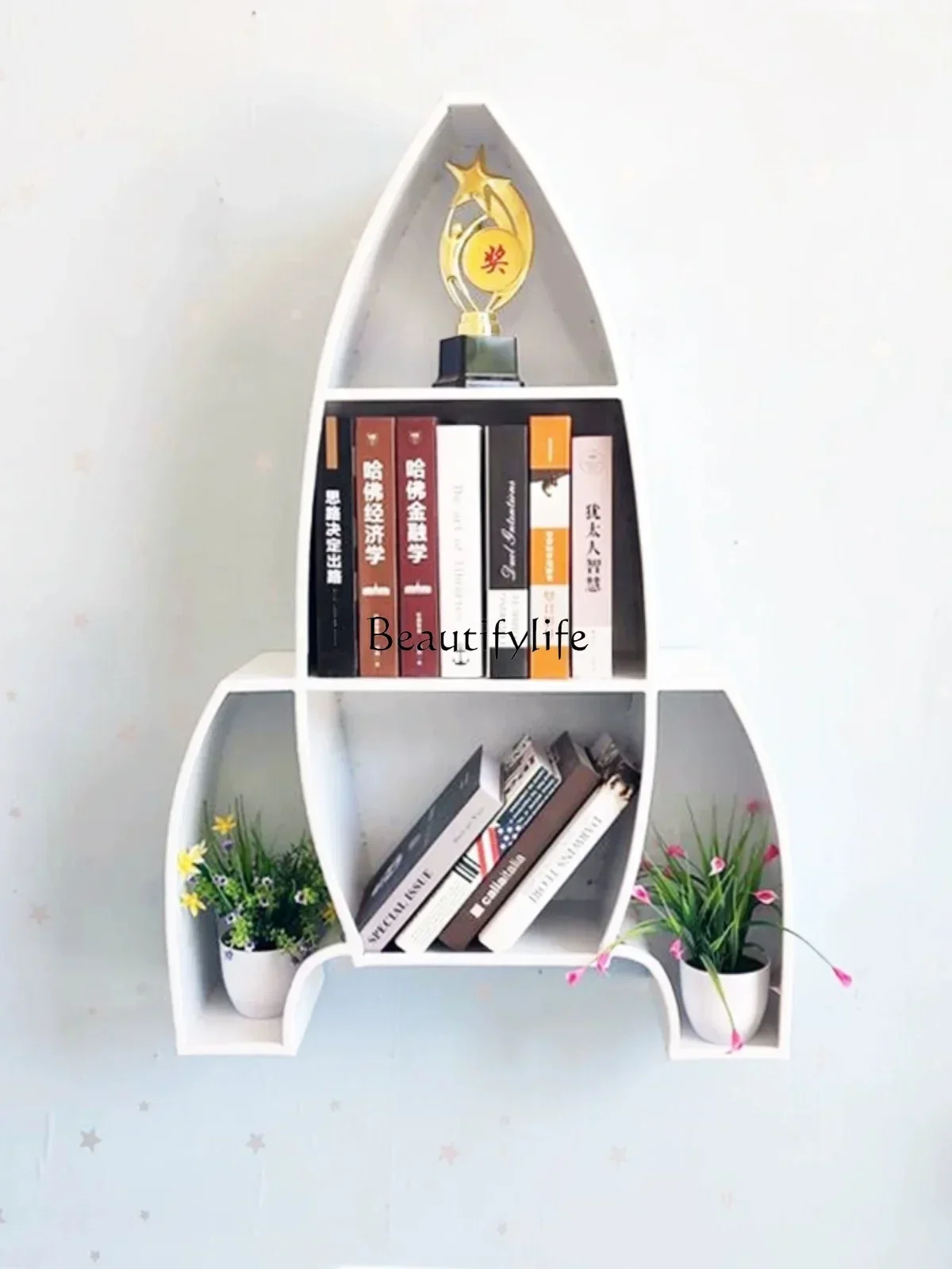 Фото z.56Креативная книжная полка, напольный книжный шкаф, стеллаж для хранения ракеток, моделирование, школьная настенная подвеска №2