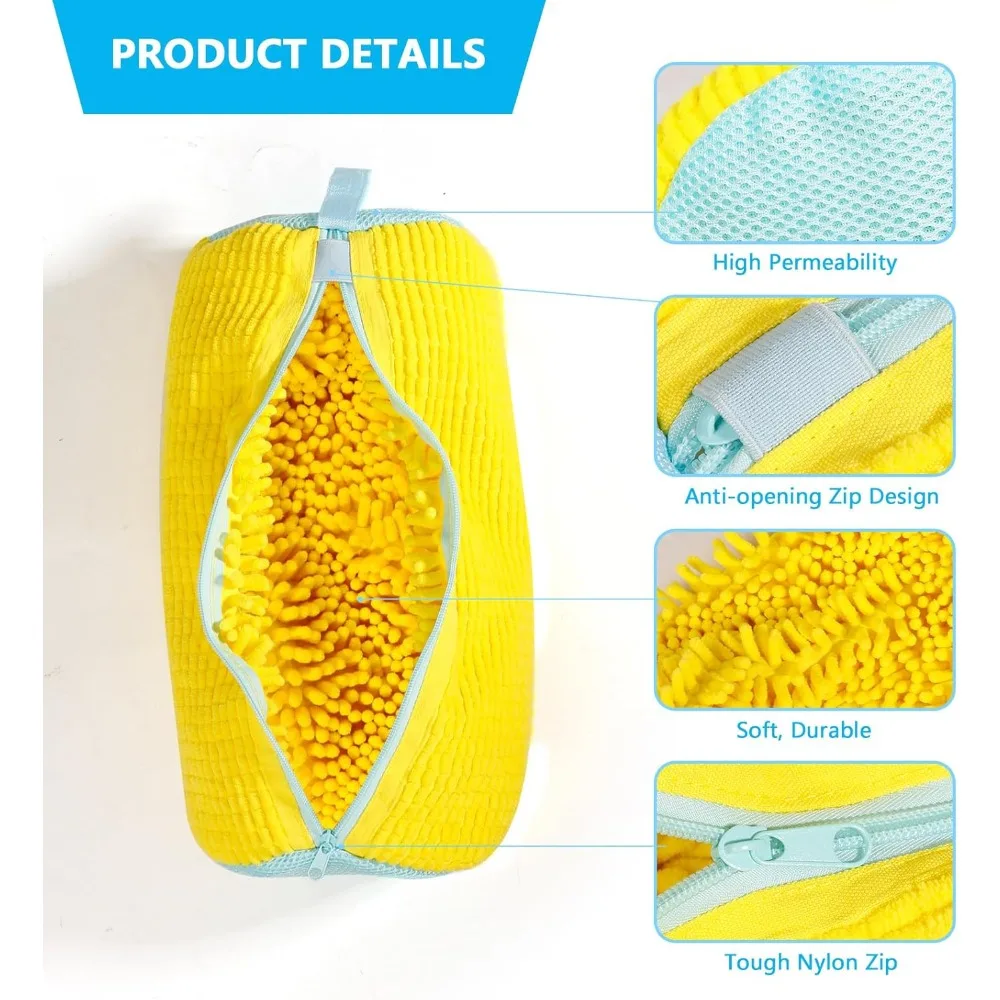 

Полиэстер сумка для стирки обуви yellow blue zipper
