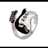 new black and white paint dripping ring personality creative simple fashion open ring female jewelry gift wholesale