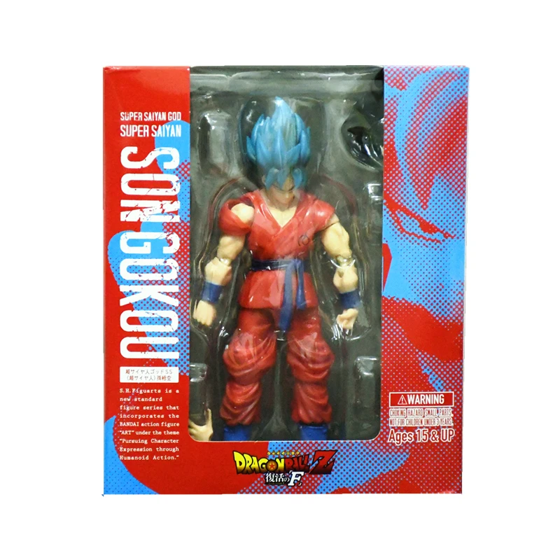 

Bandai Драконий жемчуг SHF синие волосы Обезьяна Король аниме фигурка с подвижными соединениями Can Move ПВХ фигурка супер Brinquedos Juguetes Кукла модель ...