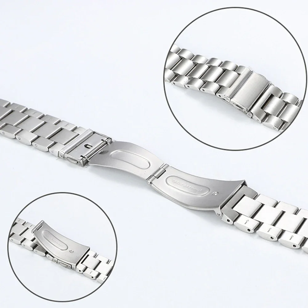 Фото Металлический ремешок 22 мм 20 мм для Samsung Watch 3/Gear S3 Classic/Frontier/Gear Sport/S2 Classic, браслет для Huawei Watch GT-2-3 Band №5