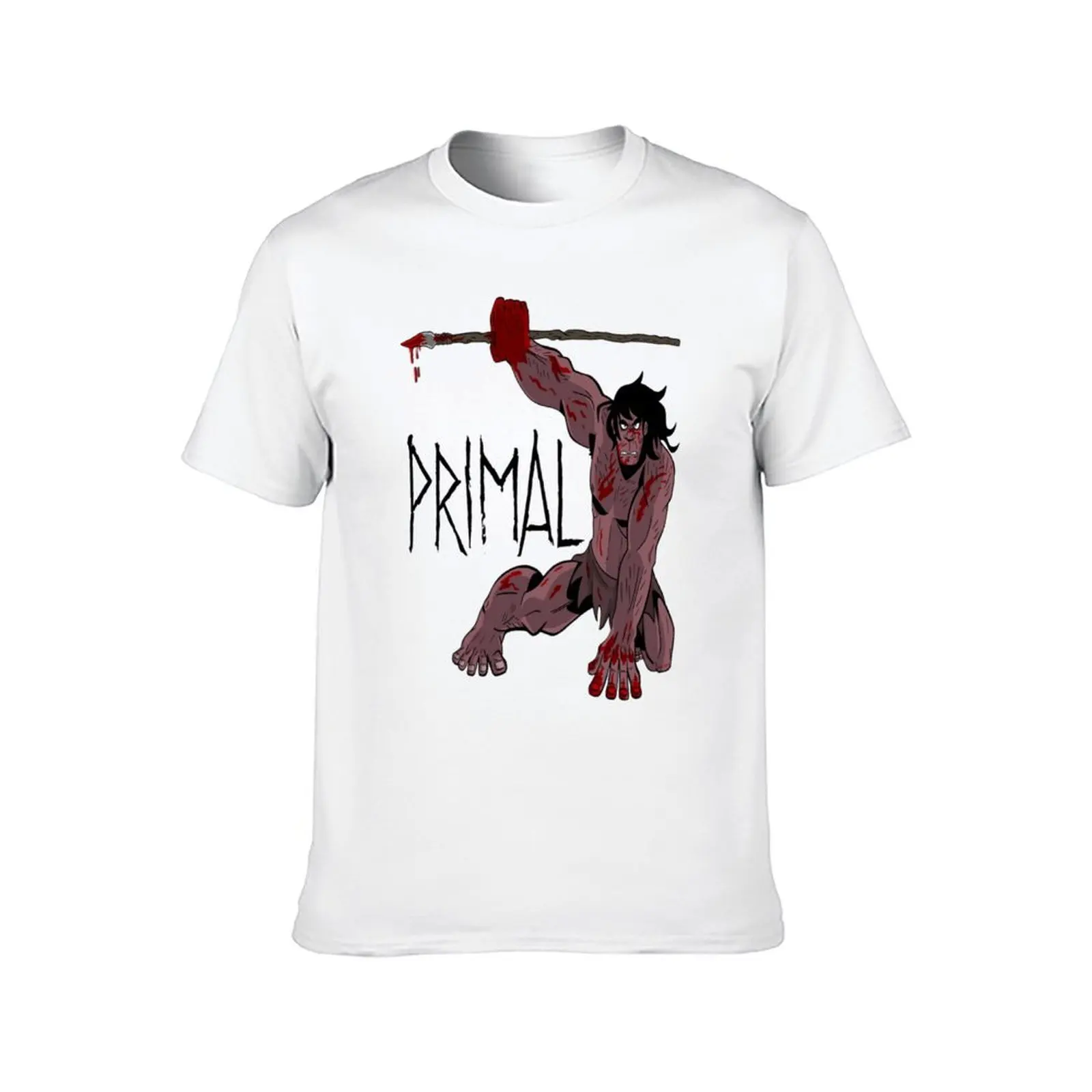 Фото Футболка Genndy Tartakovsky Primal TV Show, футболки для мужчин, забавная мужская футболка с рисунком №2