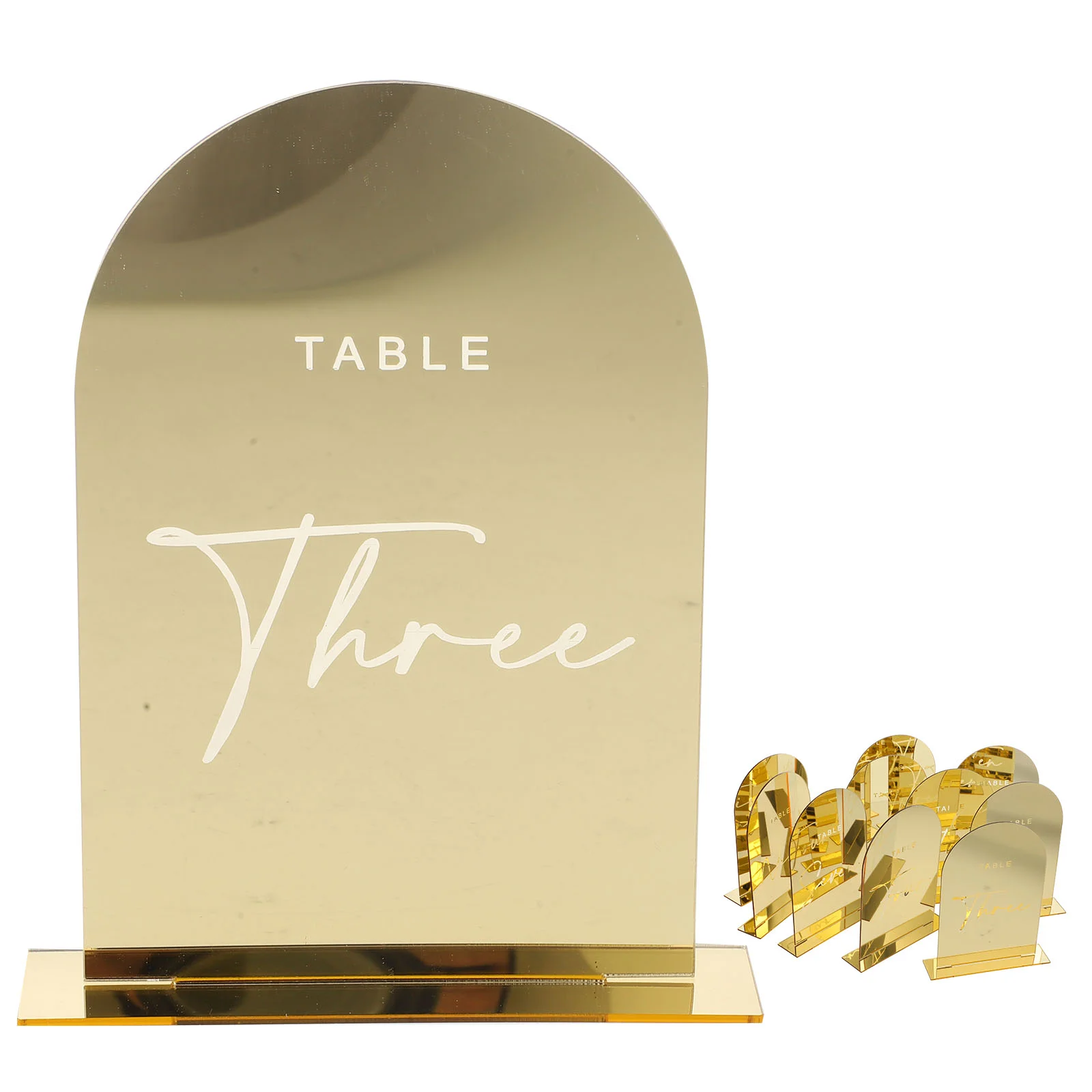 

10pcs Tabletop Acrylic Sign Party Seating Number Holder Table Display Sign Number Acrylic Sign